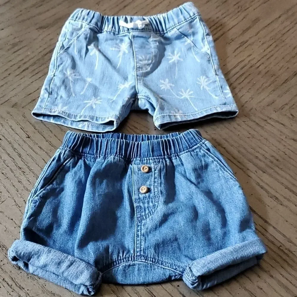 4-6 month girls jeans shorts.